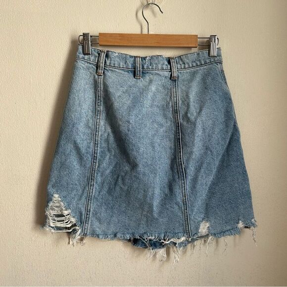 NWT free people jean wrap skirt ob1136297 size 27 - Picture 5 of 8